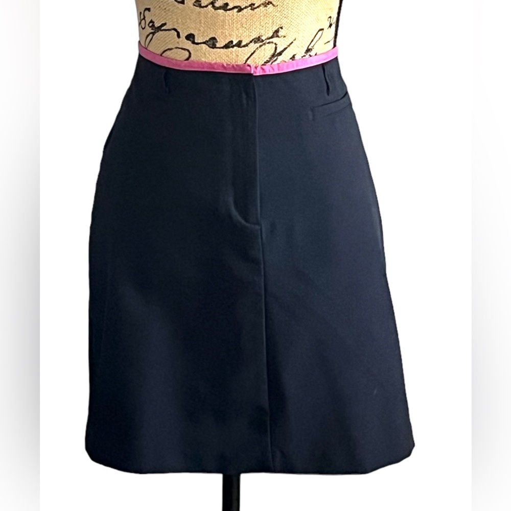 Xhilaration Mini Skirt Side Front Pocket Waist Blue Skirt trimmed in Pink Size 9